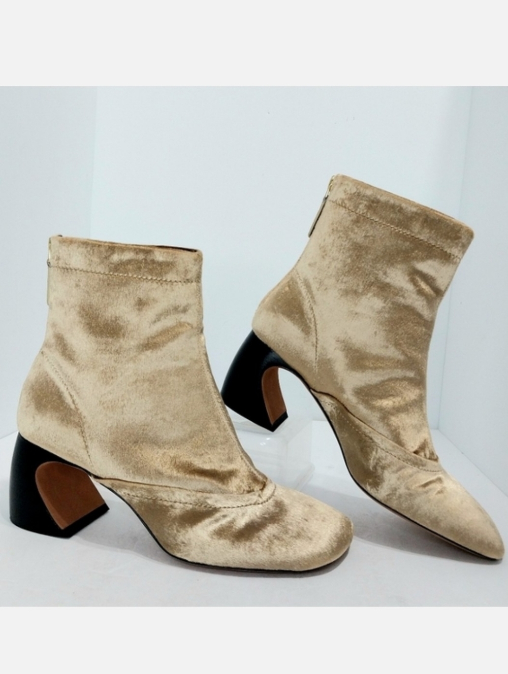 3.1 Phillip Lim "ID" Velvet Ankle Boots, Size 38|US 8.5‎